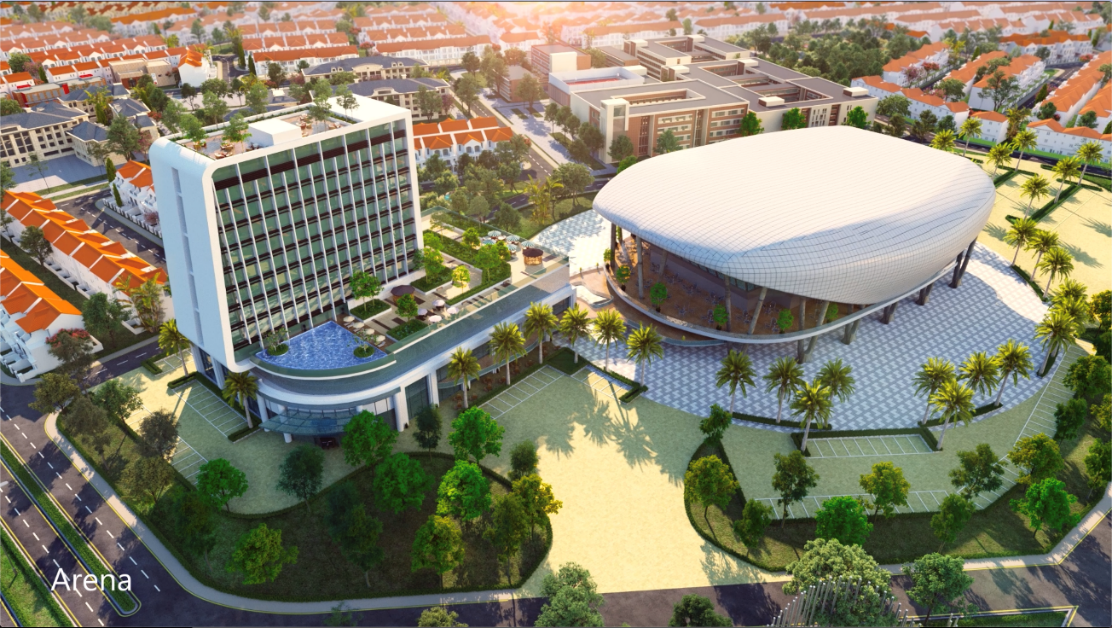 Khách sạn mang thương hiệu Novotel dự kiến được xây dựng tại cụm tiện ích Aqua Arena thuộc phân khu River Park 2 (The Valencia).