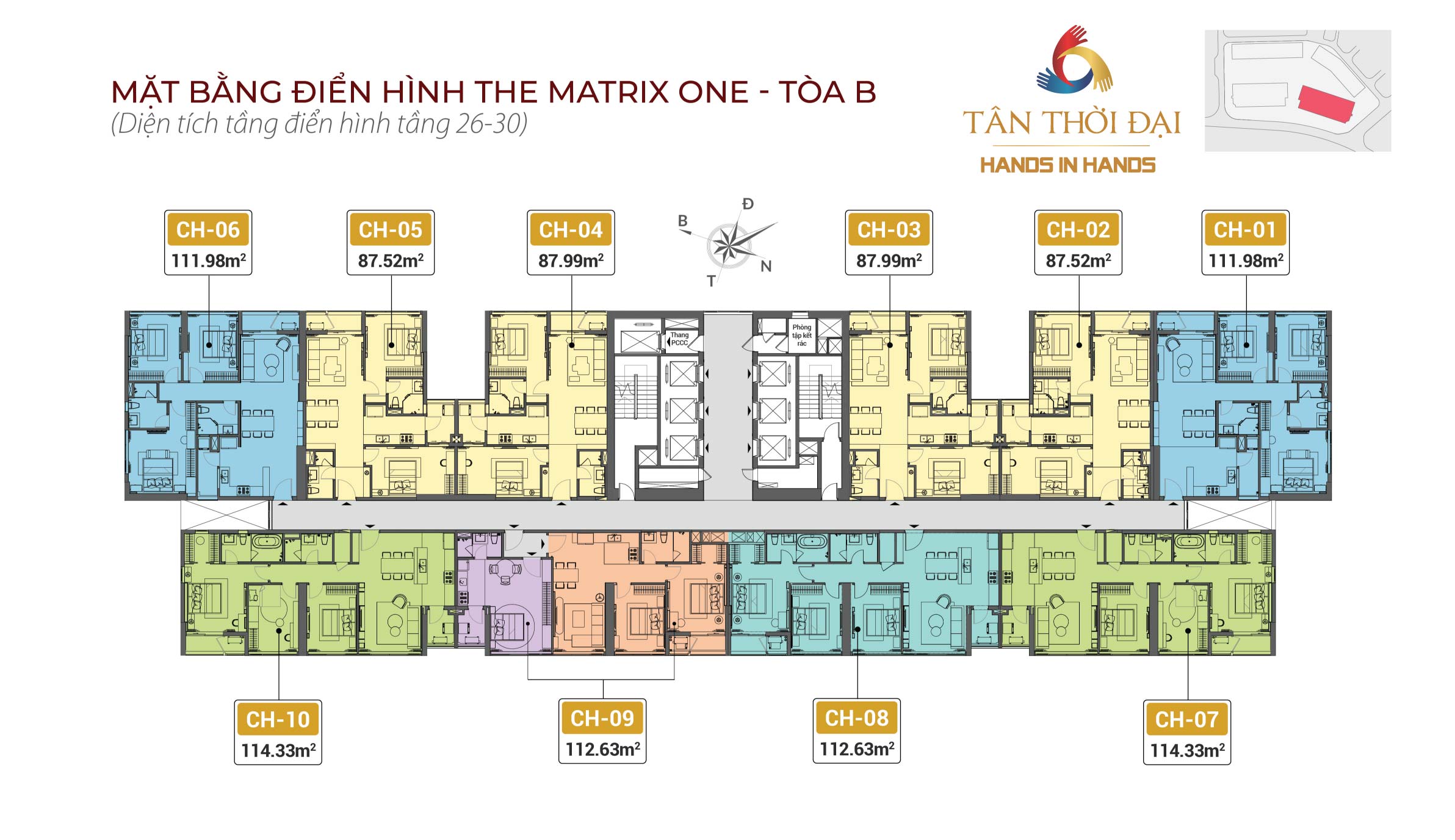 Chi tiết mặt bằng tòa tháp B dự án The Matrix One