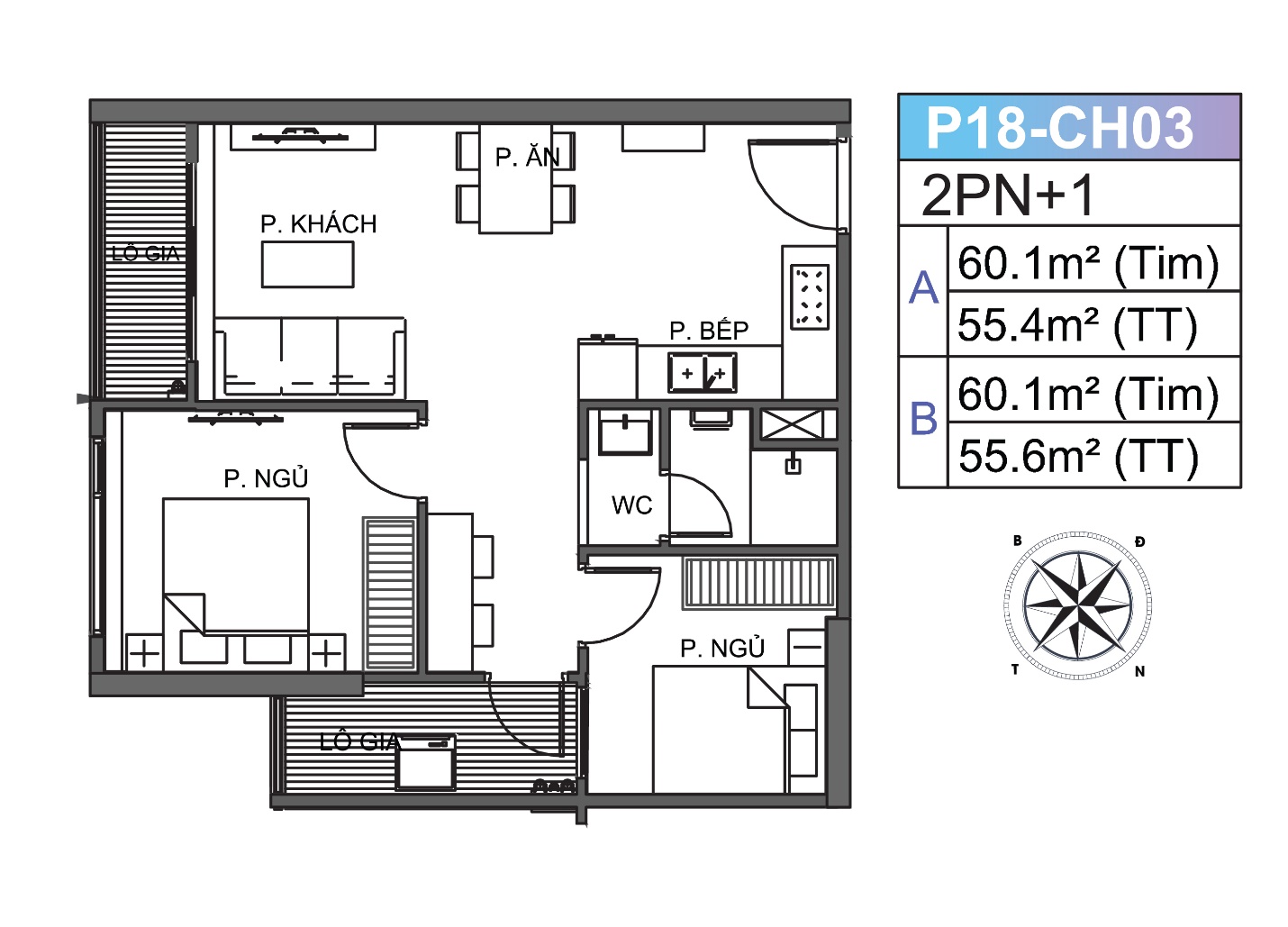 Có nên đầu tư mua căn hộ 2 phòng ngủ + 1 để cho thuê hay không?