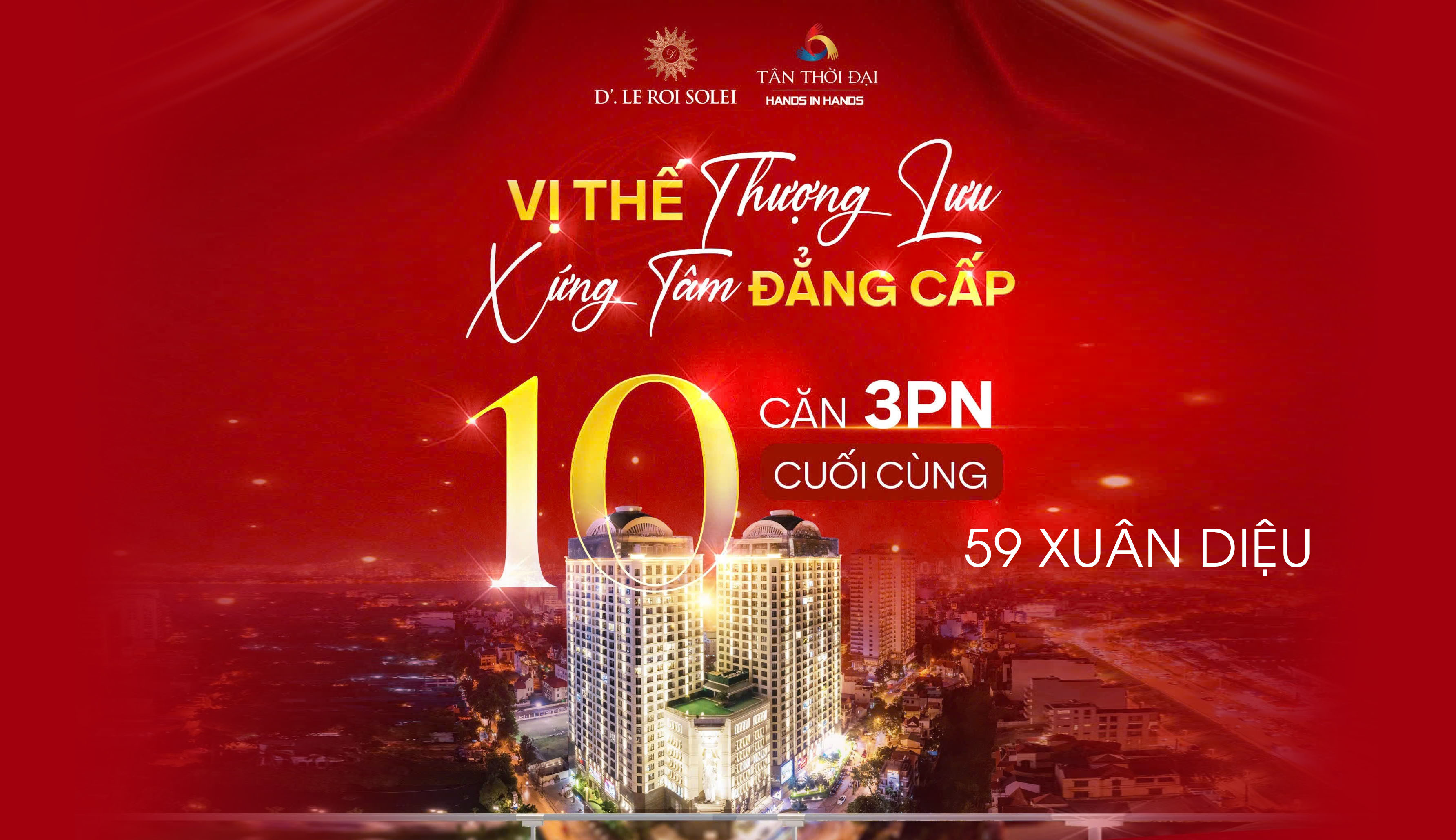 10 CƠ HỘI CUỐI CÙNG ĐỂ SỞ HỮU CĂN HỘ 3 PHÒNG NGỦ NGAY TẠI TRUNG TÂM HỒ TÂY-59 Xuân Diệu