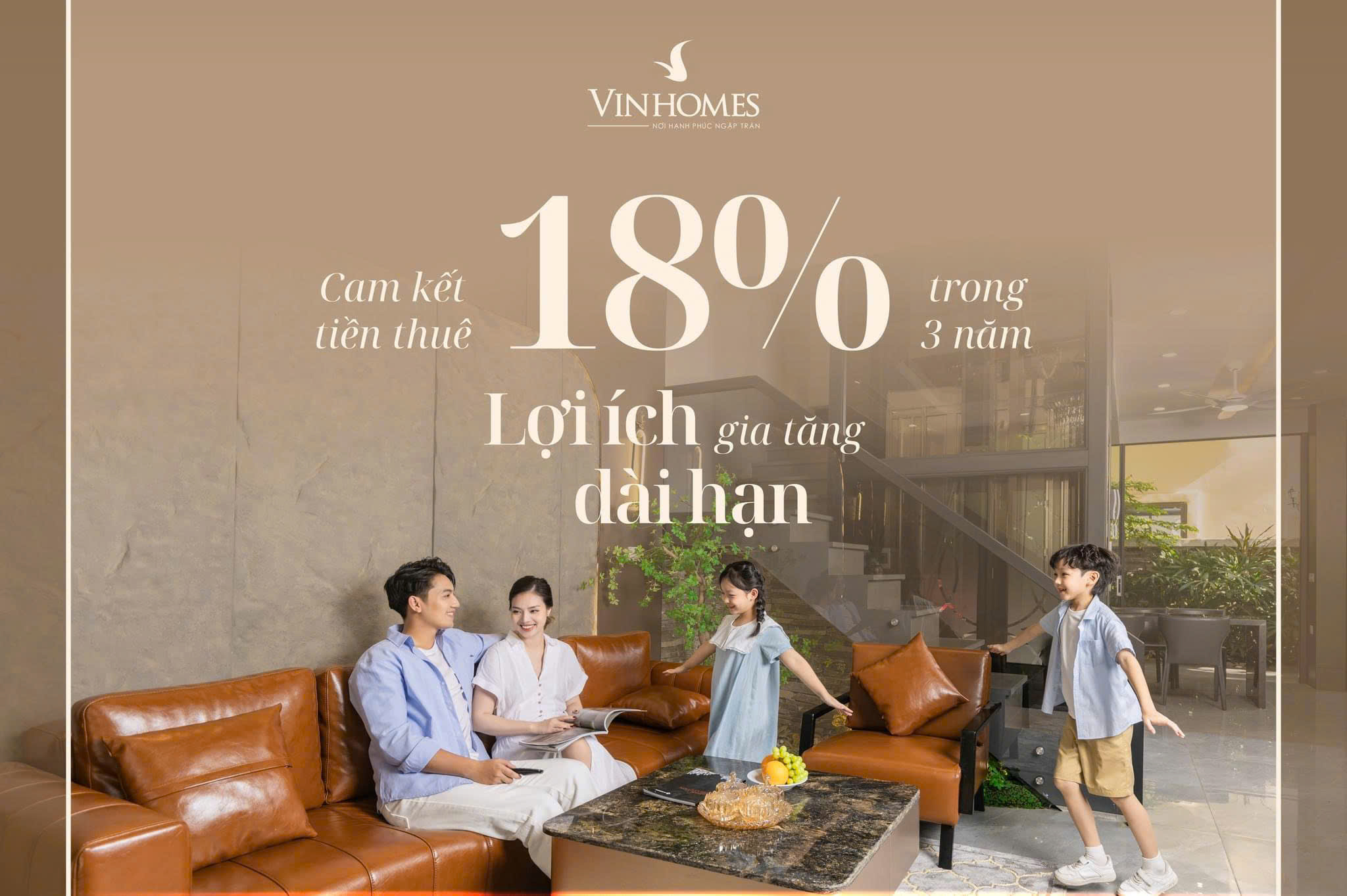 CAM KẾT TIỀN THUÊ 18% TRONG 3 NĂM - LỢI ÍCH KHÁCH HÀNG VINHOMES GIA TĂNG DÀI HẠN