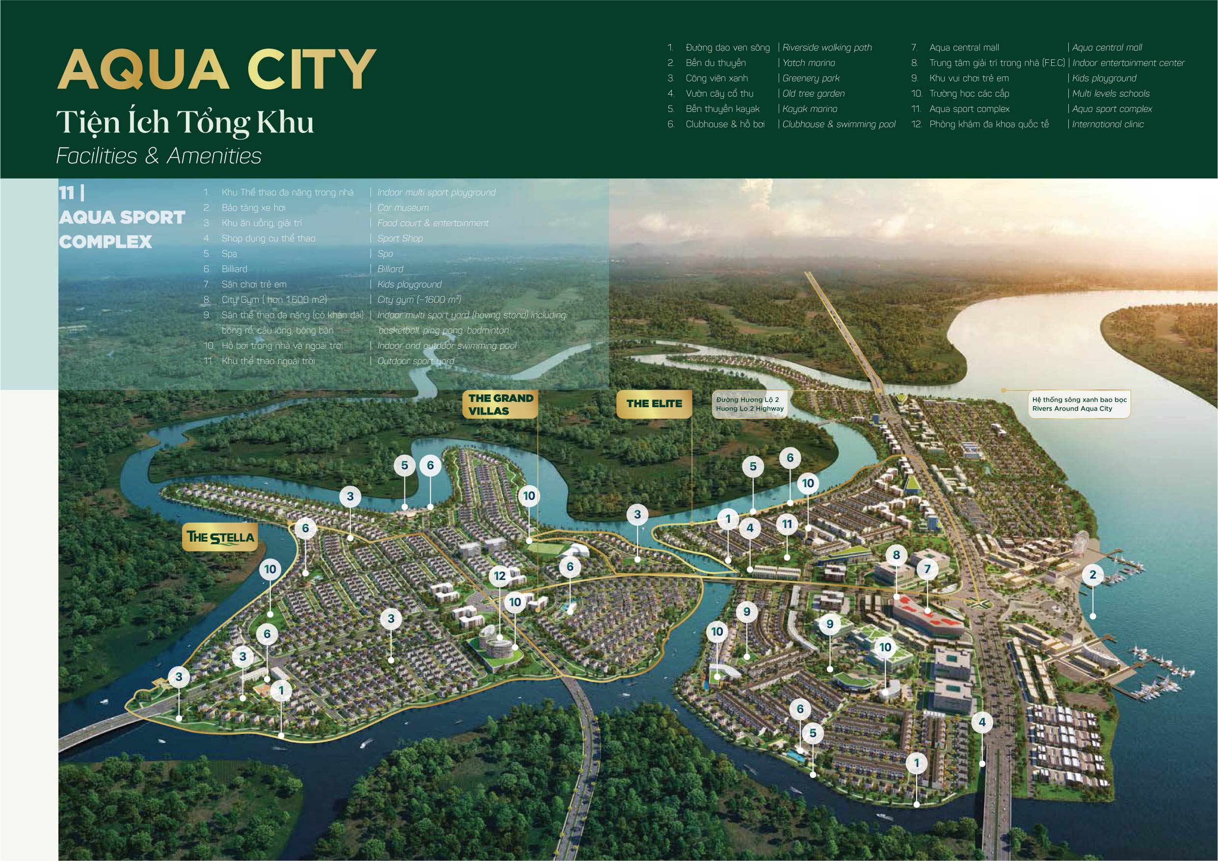 Tổng mặt bằng dự án Aqua City Novaland