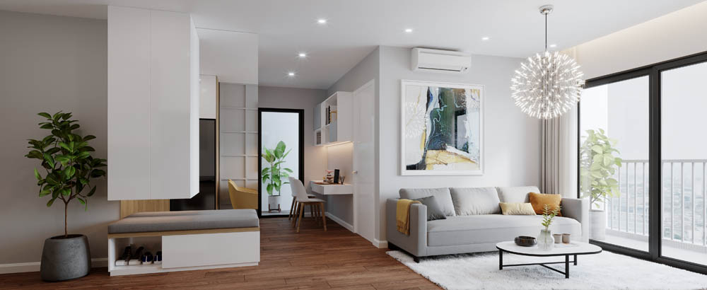 Phòng khách căn hộ dự án Imperia Smart City
