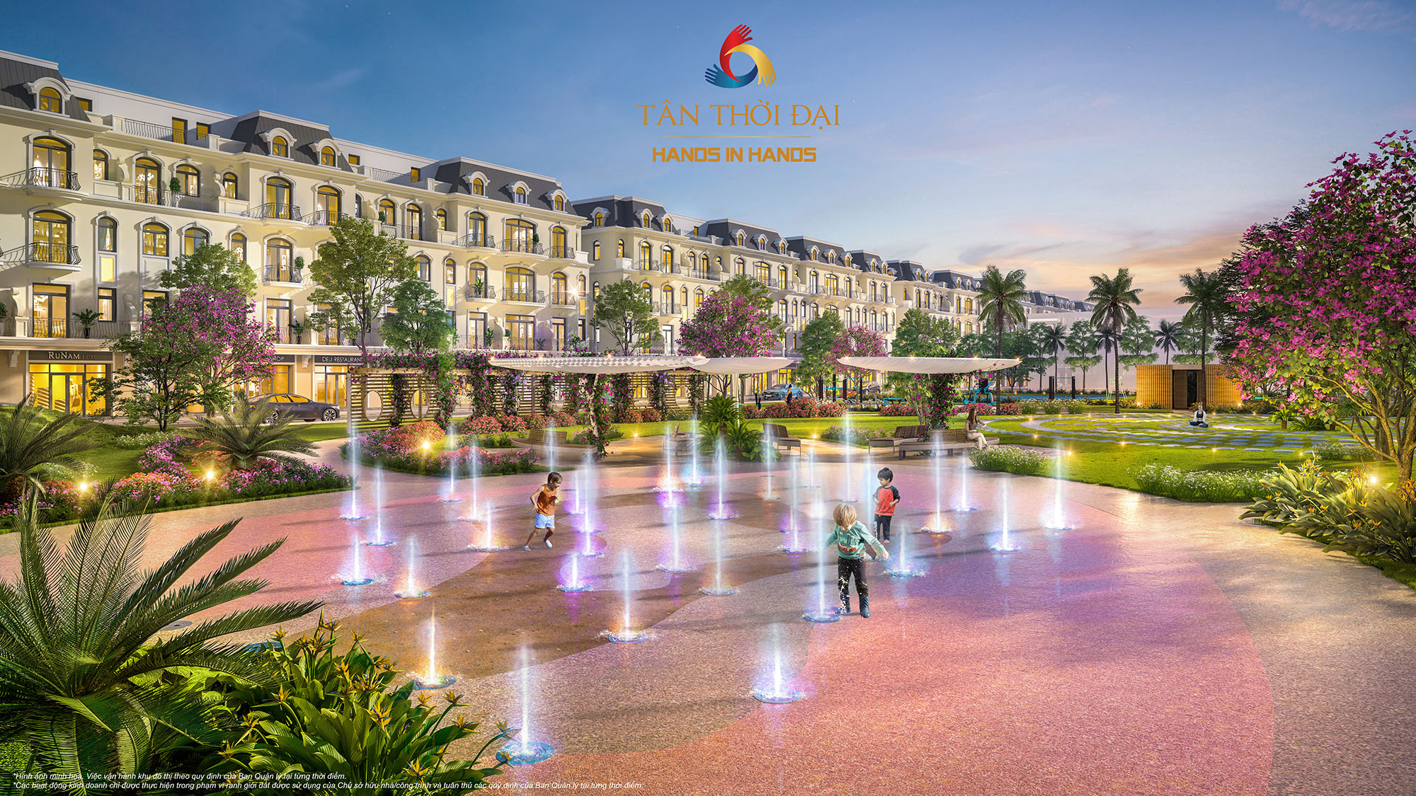 Sân chơi nước hiện đại tại Vinhomes Ocean Park khu Sao Biển