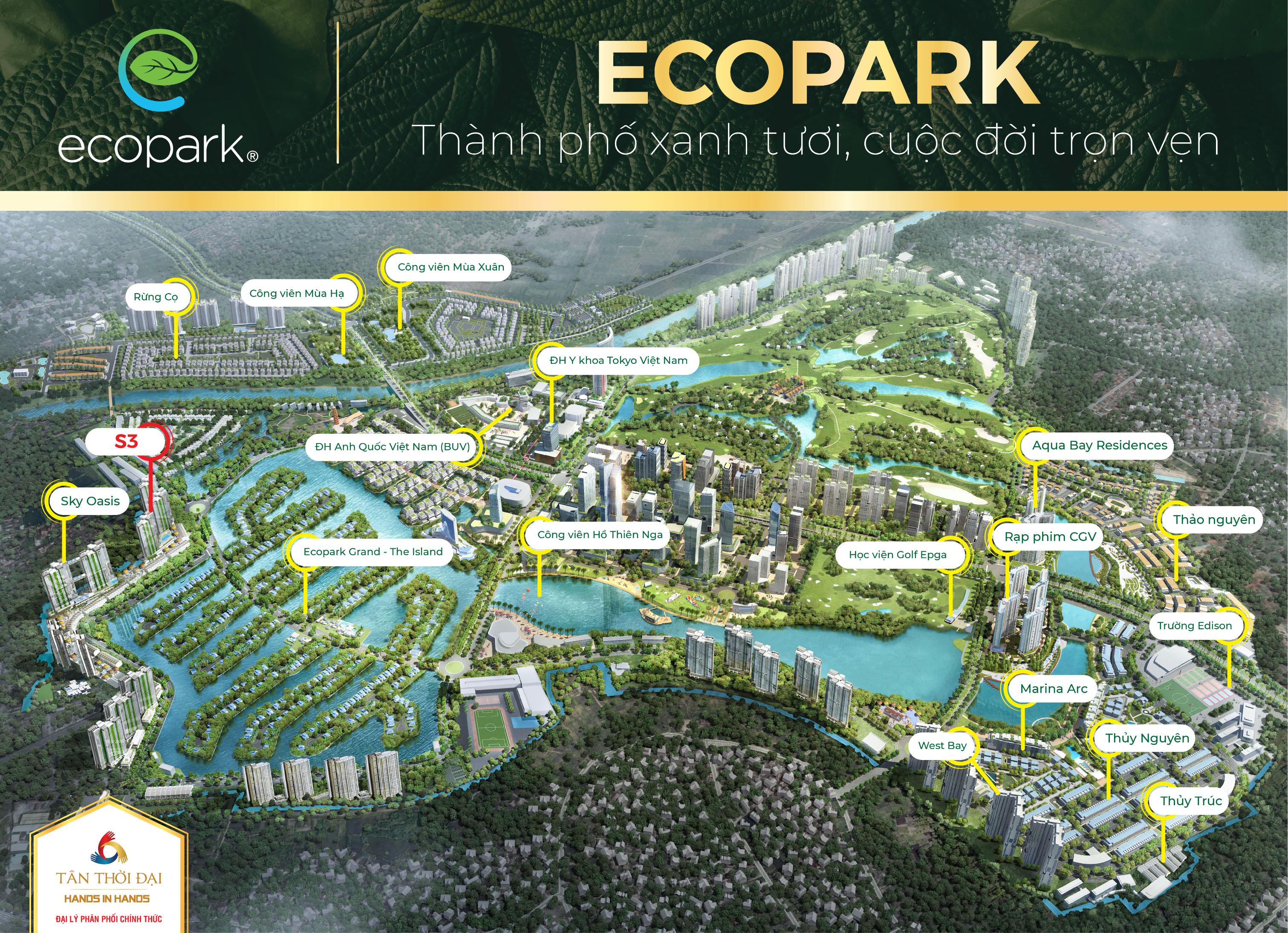 Vị trí chi tiết của toà s3 - Sky Oasis Ecopark
