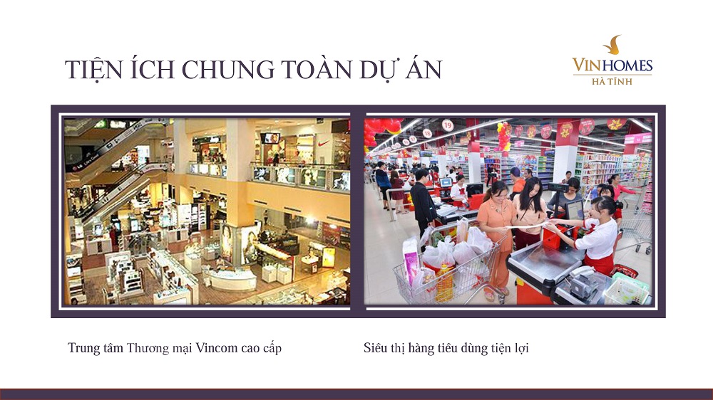 Tiện ích chung, mua sắm tại trung tâm thương mại Vincom Hà Tĩnh