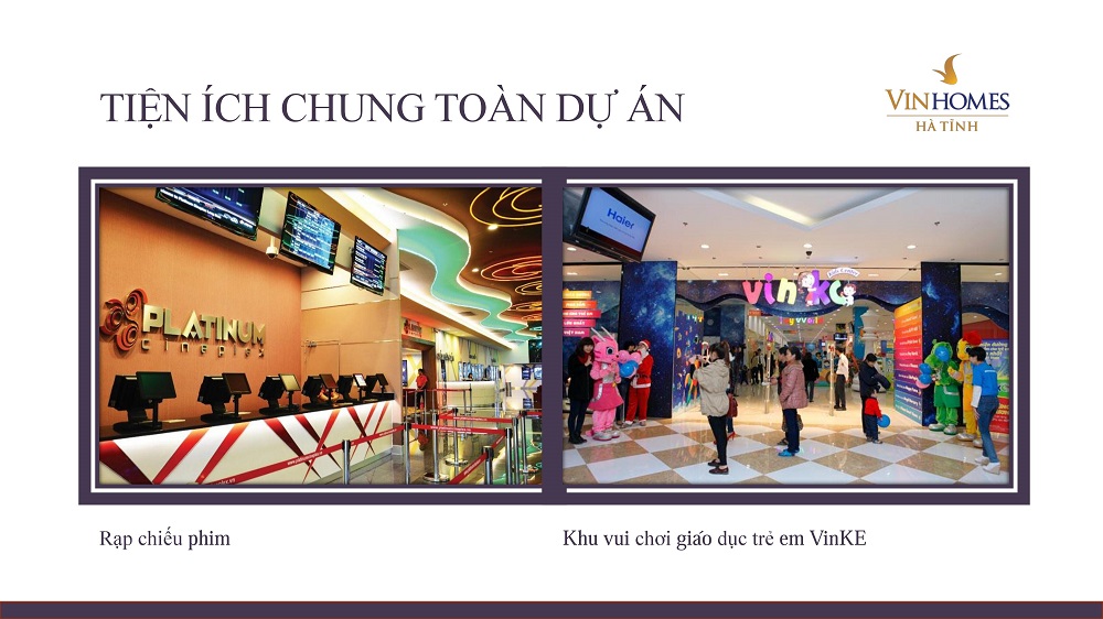 Rạp chiếu phim Vincom Hà Tĩnh, nhiều tiện ích dành cho cư dân