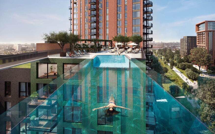 Bể bơi vô cực trên tầng 41 của Sky Oasis