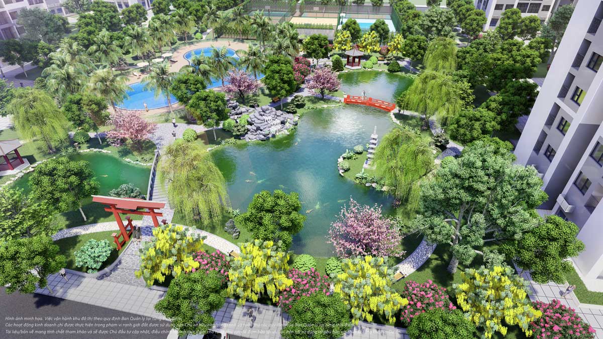Tiện ích vườn Nhật Vinhomes Grand Park The Origami