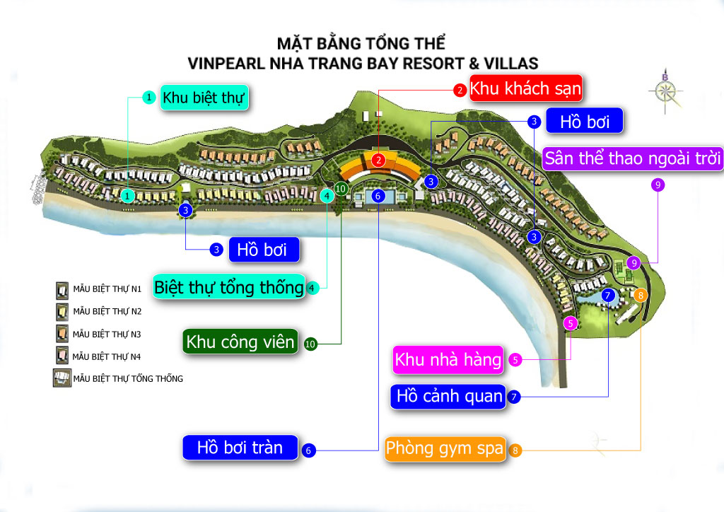 Mặt bằng Vinpearl Nha Trang Bay Resort & Villas
