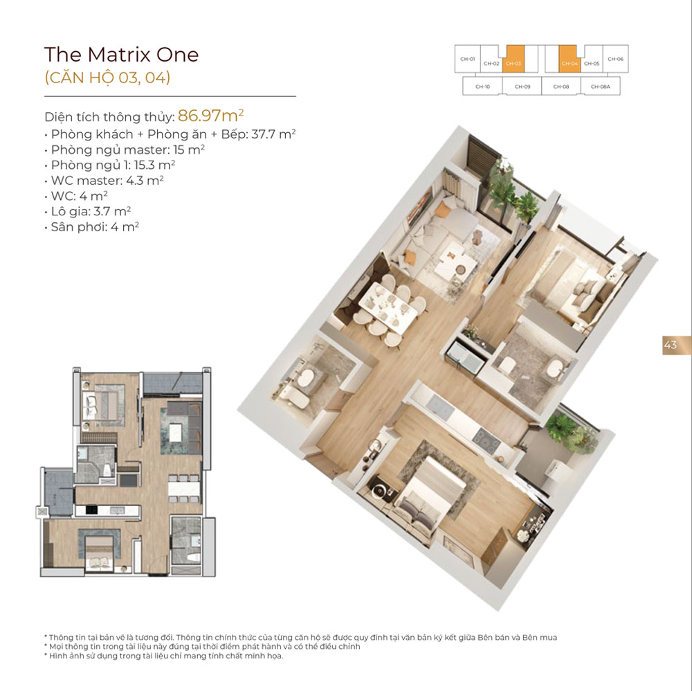 Khám phá mẫu căn hộ 2 phòng ngủ tuyệt đẹp tại dự án The Matrix One Mễ Trì. Với không gian thông thoáng, thiết kế hài hòa và nội thất sang trọng, căn hộ sẽ khiến bạn mê mẩn ngay từ cái nhìn đầu tiên.