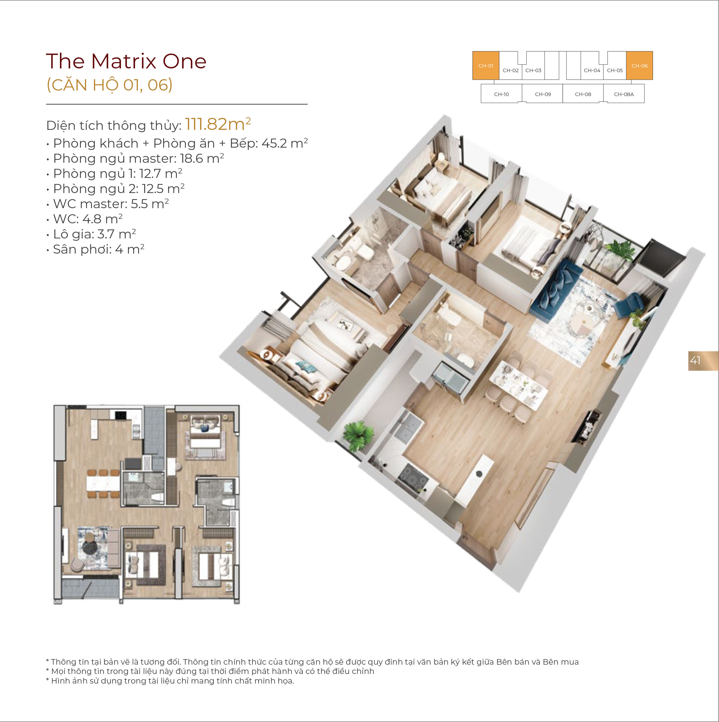 Căn hộ 3 phòng ngủ The Matrix One Mễ Trì - Thiết kế dành cho gia ...